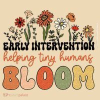 Retro Wildflower Early Intervention Helping Tiny Human Bloom Tote Bag thumb 4