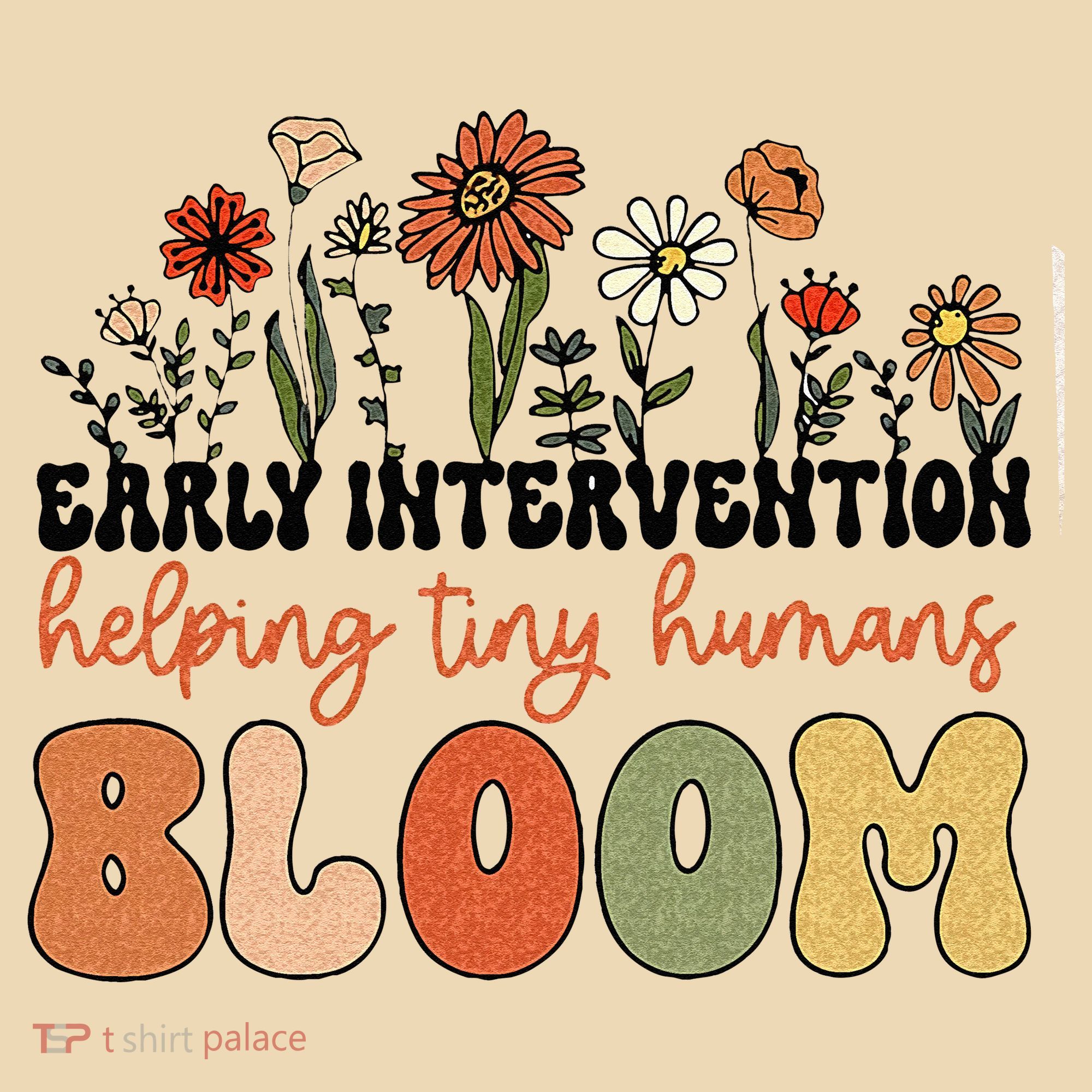 Retro Wildflower Early Intervention Helping Tiny Human Bloom Tote Bag