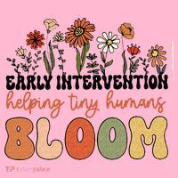 Retro Wildflower Early Intervention Helping Tiny Human Bloom Coaster thumb 2