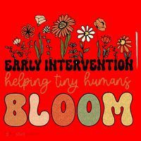 Retro Wildflower Early Intervention Helping Tiny Human Bloom Santa Hat thumb 1