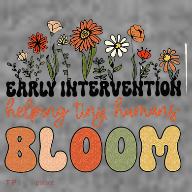 Retro Wildflower Early Intervention Helping Tiny Human Bloom Hooded Wearable Blanket