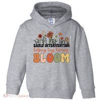 Retro Wildflower Early Intervention Helping Tiny Human Bloom Toddler Hoodie thumb 0