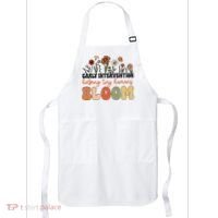 Retro Wildflower Early Intervention Helping Tiny Human Bloom Apron thumb 0