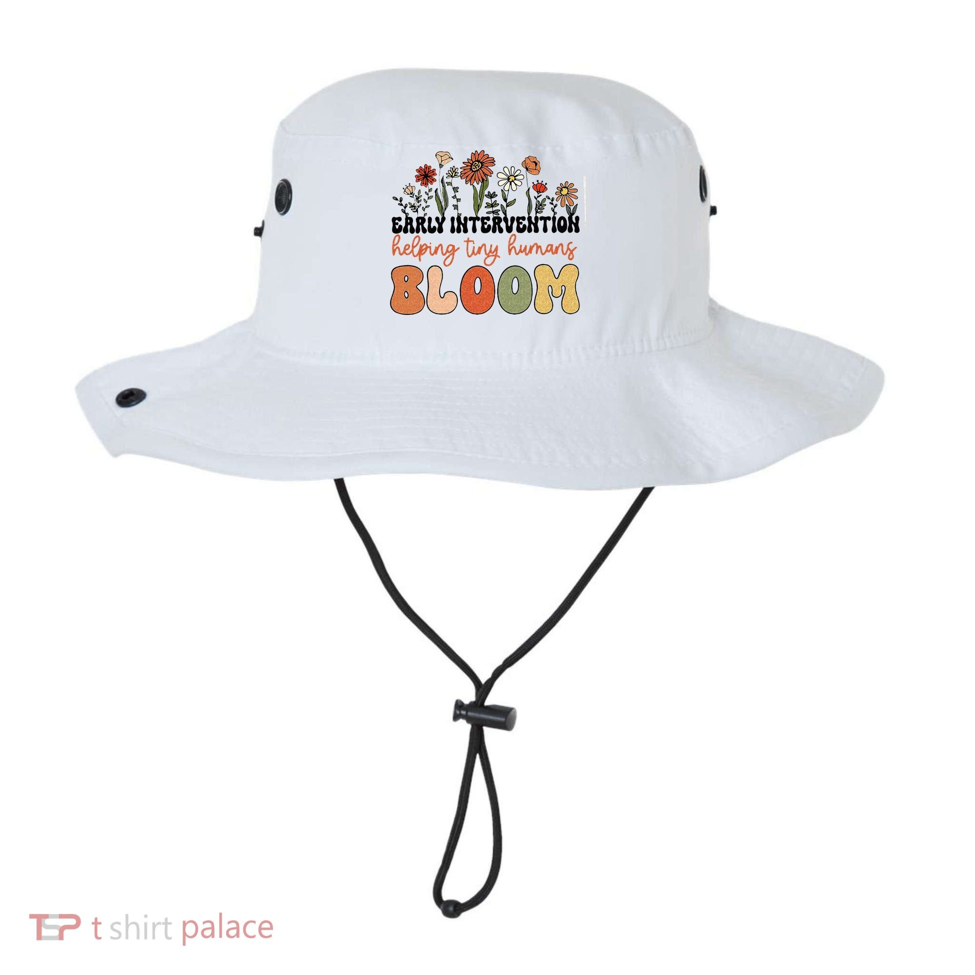 Retro Wildflower Early Intervention Helping Tiny Human Bloom Bucket Hat