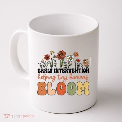 Retro Wildflower Early Intervention Helping Tiny Human Bloom Coffee Mug