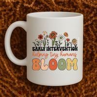 Retro Wildflower Early Intervention Helping Tiny Human Bloom Coffee Mug thumb 2