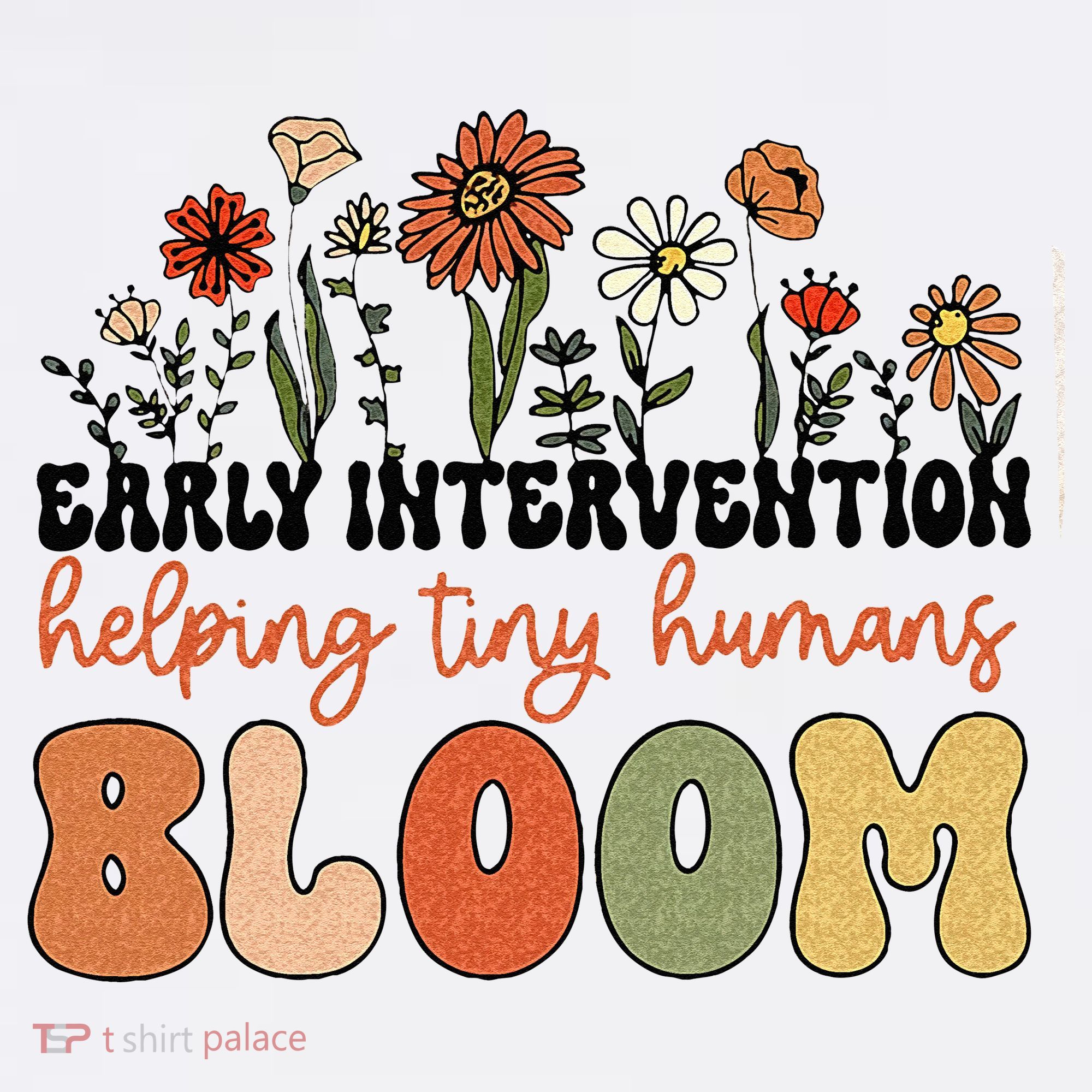 Retro Wildflower Early Intervention Helping Tiny Human Bloom Mousepad