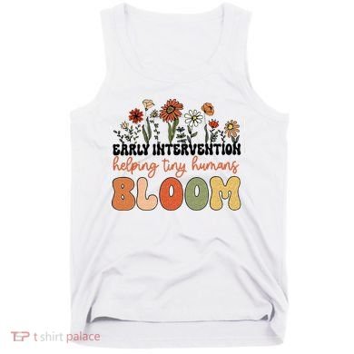 Retro Wildflower Early Intervention Helping Tiny Human Bloom Tank Top