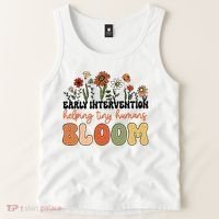 Retro Wildflower Early Intervention Helping Tiny Human Bloom Tank Top thumb 2