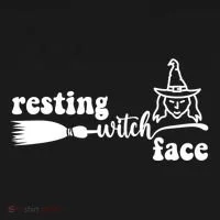 Resting Witch Face Funny Halloween Bucket Hat thumb 4