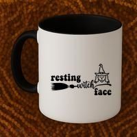 Resting Witch Face Funny Halloween Coffee Mug thumb 2