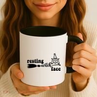 Resting Witch Face Funny Halloween Coffee Mug thumb 3