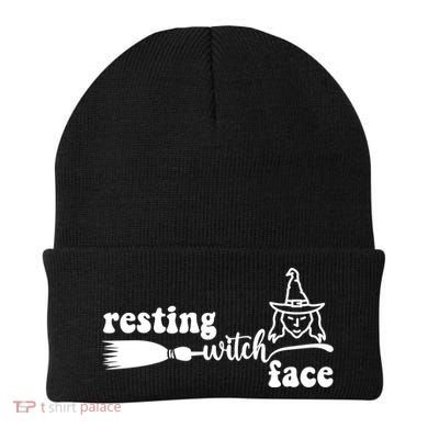 Resting Witch Face Funny Halloween Beanie