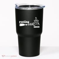 Resting Witch Face Funny Halloween Tumbler thumb 0