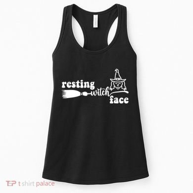 Resting Witch Face Funny Halloween Women's Tank Top