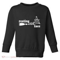Resting Witch Face Funny Halloween Toddler Sweatshirt thumb 0