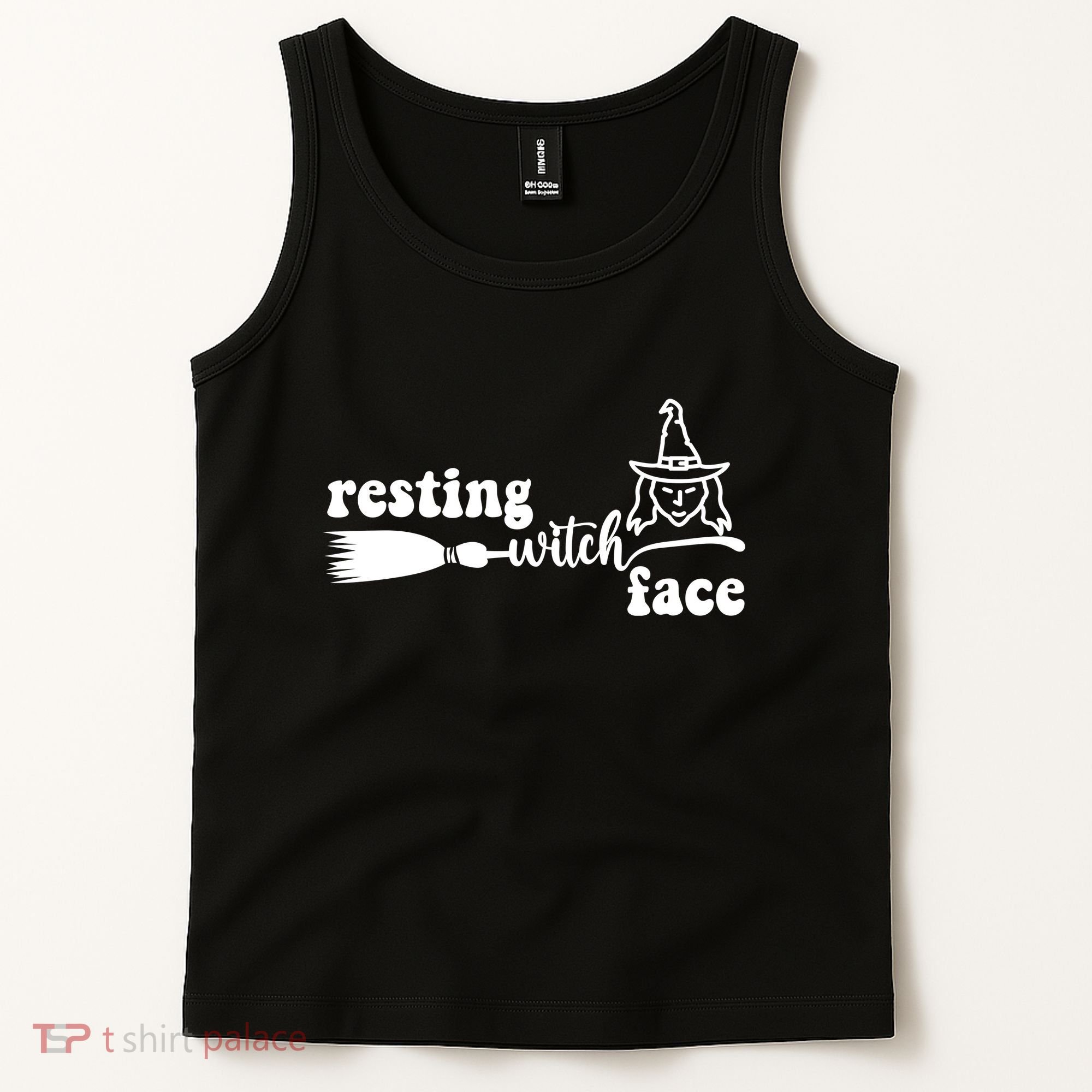 Resting Witch Face Funny Halloween Tank Top