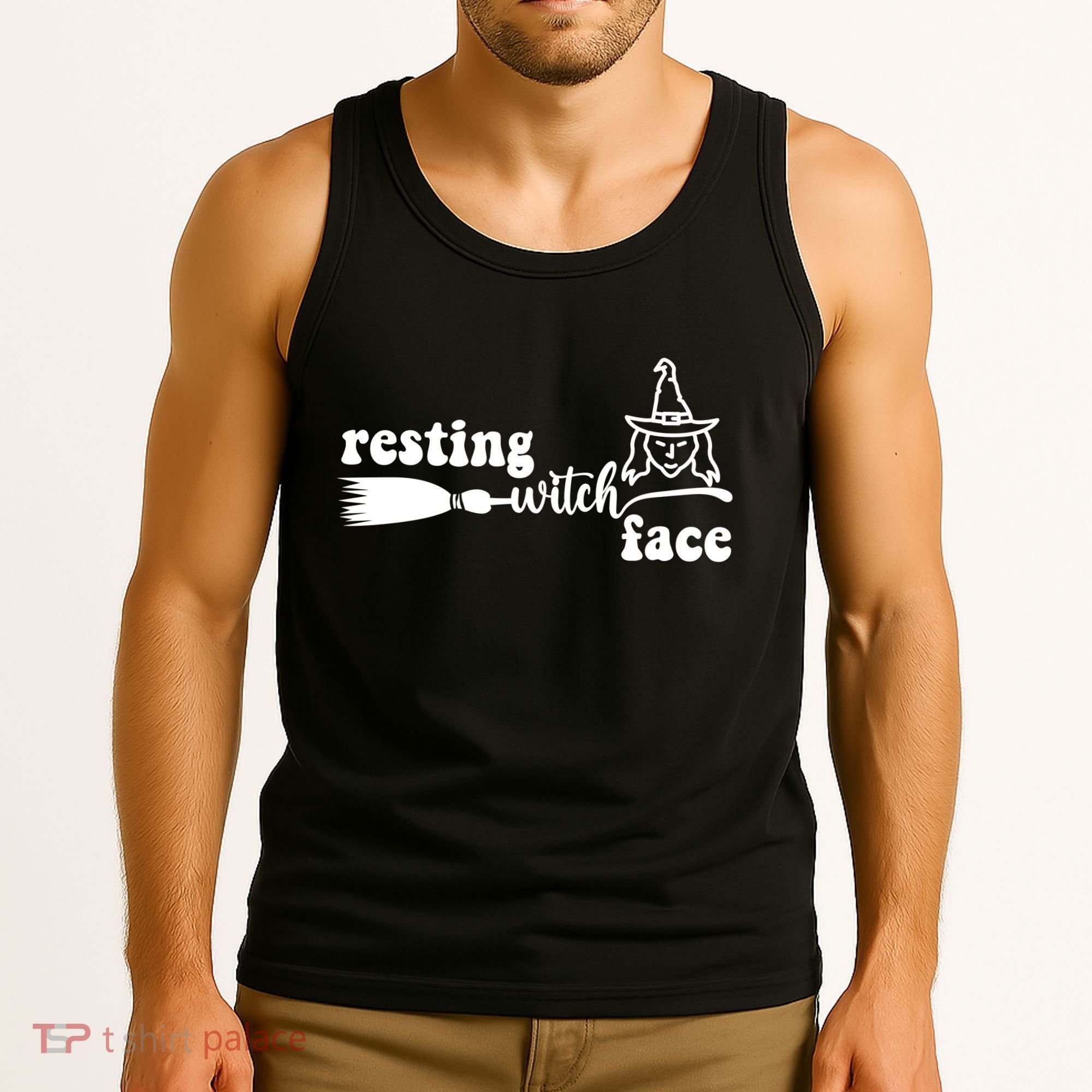 Resting Witch Face Funny Halloween Tank Top