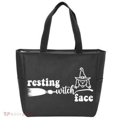 Resting Witch Face Funny Halloween Tote Bag