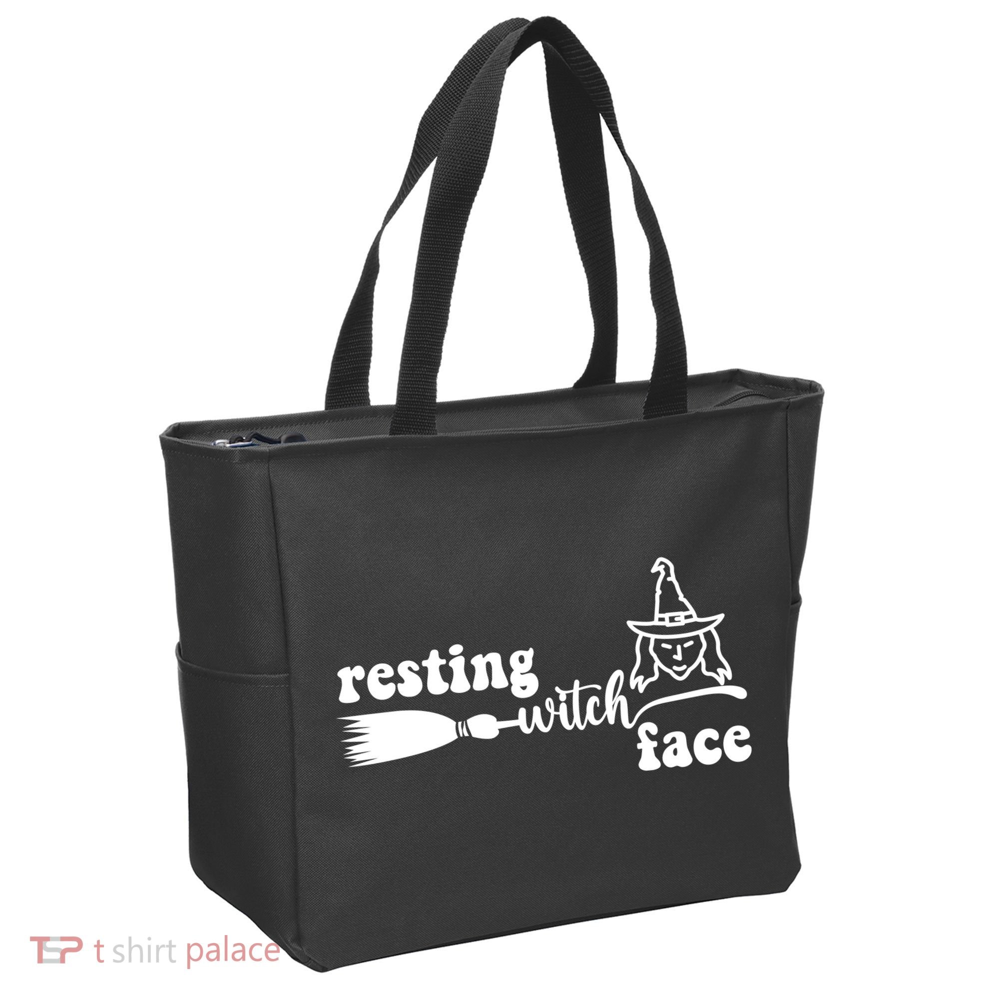 Resting Witch Face Funny Halloween Tote Bag