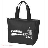 Resting Witch Face Funny Halloween Tote Bag thumb 3