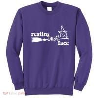 Resting Witch Face Funny Halloween Sweatshirt thumb 0
