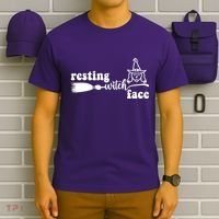 Resting Witch Face Funny Halloween T-Shirt thumb 6