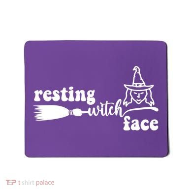 Resting Witch Face Funny Halloween Mousepad