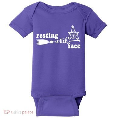 Resting Witch Face Funny Halloween Baby Bodysuit