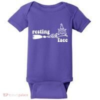 Resting Witch Face Funny Halloween Baby Bodysuit thumb 0