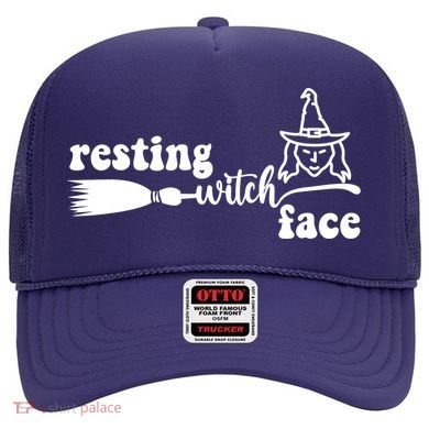 Resting Witch Face Funny Halloween Hat