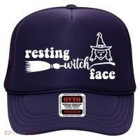 Resting Witch Face Funny Halloween Hat thumb 0