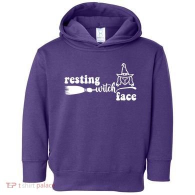 Resting Witch Face Funny Halloween Toddler Hoodie