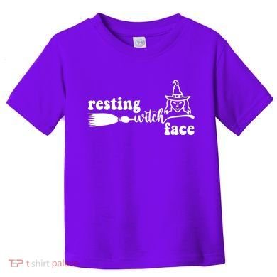 Resting Witch Face Funny Halloween Toddler T-Shirt