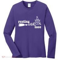 Resting Witch Face Funny Halloween Women's Long Sleeve Shirt thumb 0