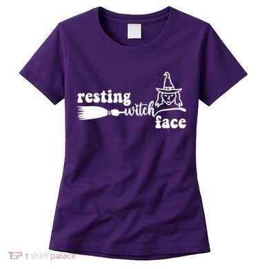 Resting Witch Face Funny Halloween Women's T-Shirt