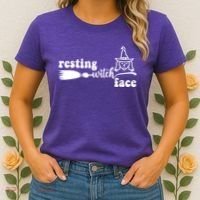 Resting Witch Face Funny Halloween Women's T-Shirt thumb 2