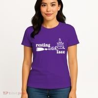 Resting Witch Face Funny Halloween Women's T-Shirt thumb 4