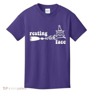 Resting Witch Face Funny Halloween Kids T-Shirt