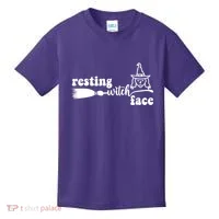 Resting Witch Face Funny Halloween Kids T-Shirt thumb 0