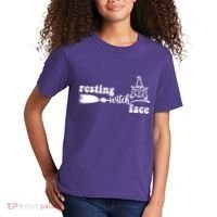 Resting Witch Face Funny Halloween Kids T-Shirt thumb 2