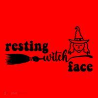 Resting Witch Face Funny Halloween Santa Hat thumb 1