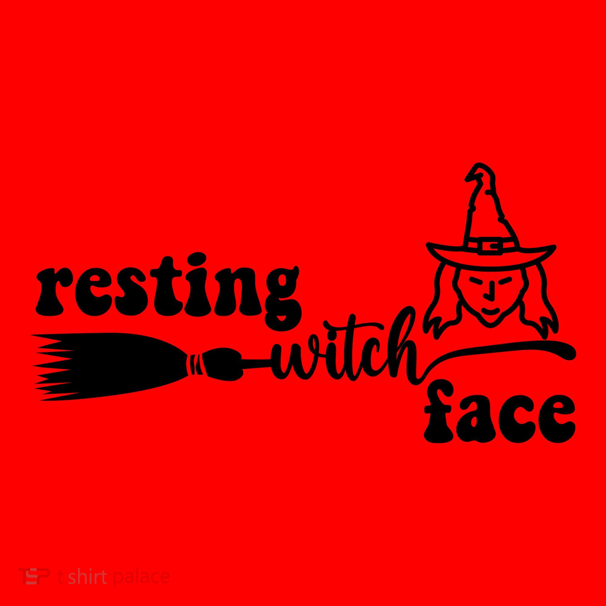 Resting Witch Face Funny Halloween Santa Hat