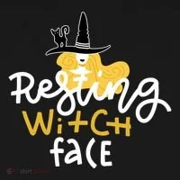 Resting Witch Face Funny Halloween Bucket Hat thumb 4