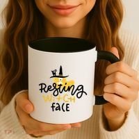 Resting Witch Face Funny Halloween Coffee Mug thumb 3