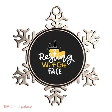 Resting Witch Face Funny Halloween Ornament