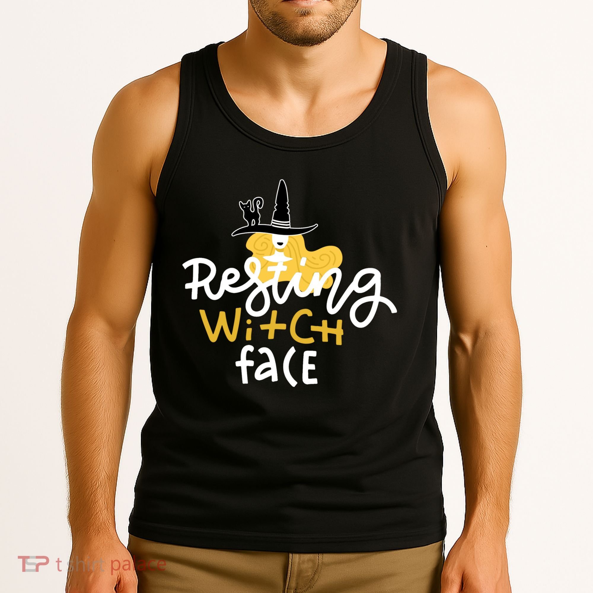 Resting Witch Face Funny Halloween Tank Top