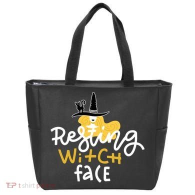 Resting Witch Face Funny Halloween Tote Bag