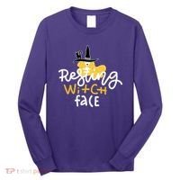 Resting Witch Face Funny Halloween Long Sleeve Shirt thumb 0