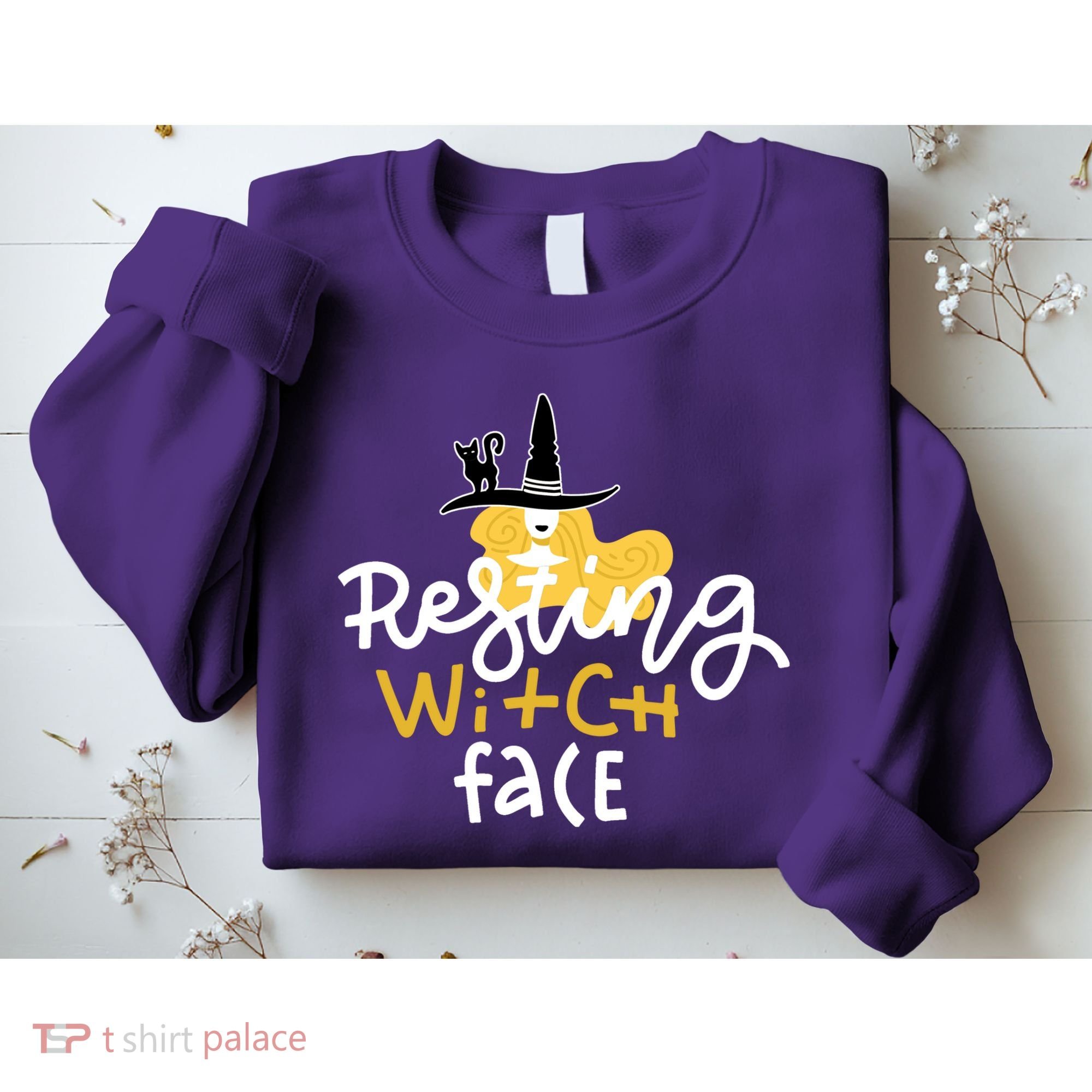 Resting Witch Face Funny Halloween Sweatshirt